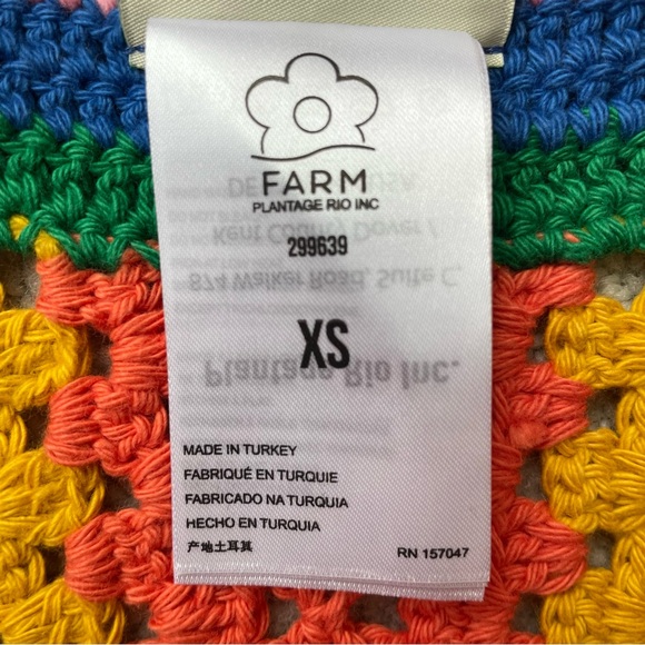 FARM Rio Striped Scarf Crochet Shorts XS NWT - Picture 10 of 16